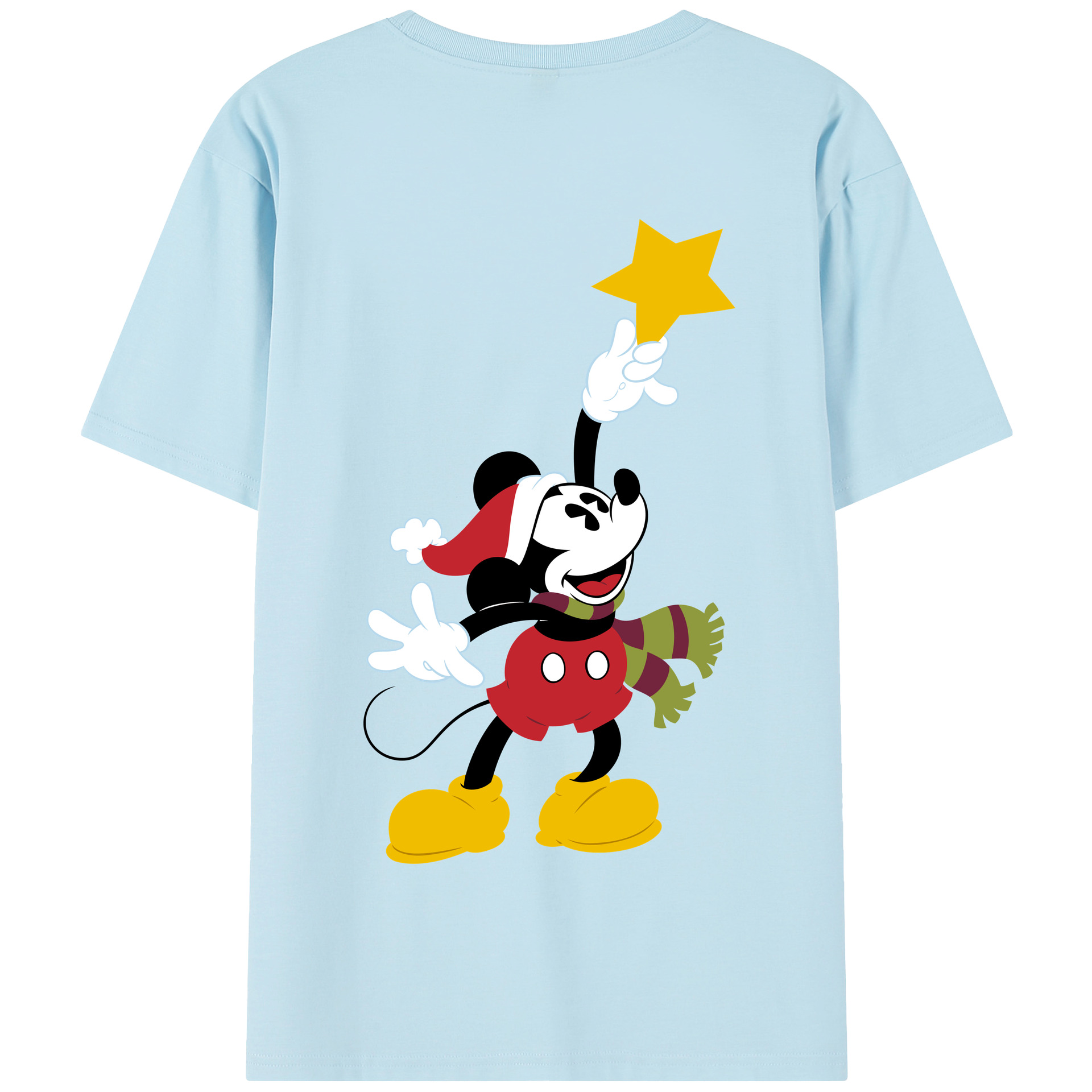 （画像用） ミッキーマウス Mickey Mouse 綿100％半袖Tシャツ（背面プリント）